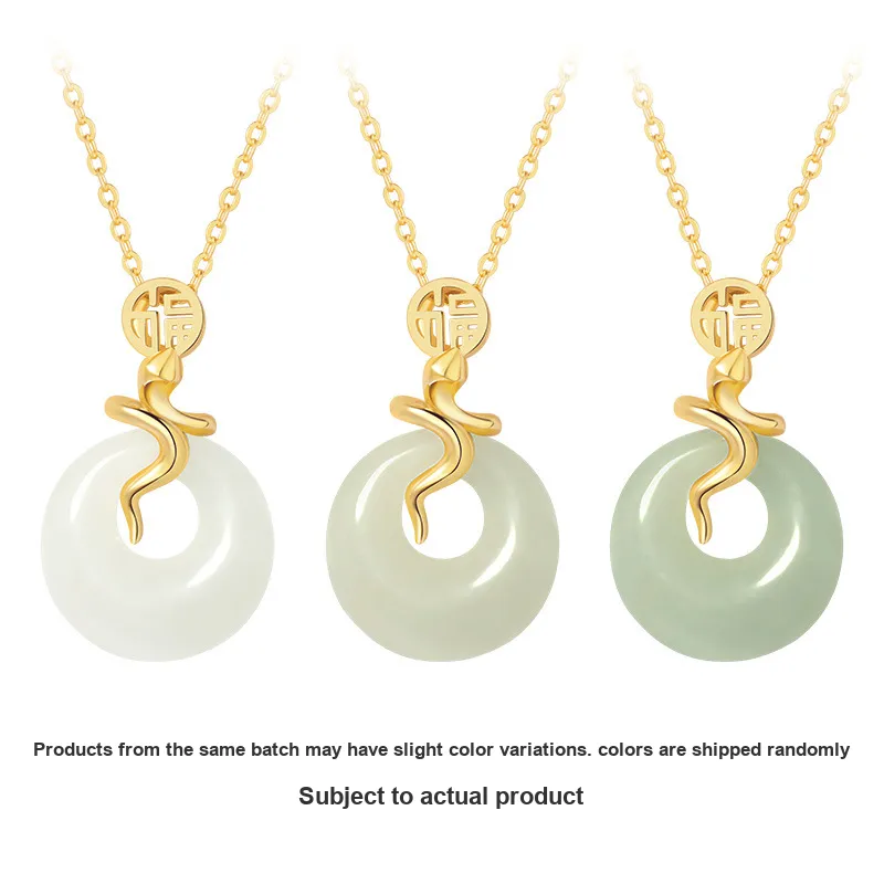 Royal Heaven's Choice Hetian Jade Necklaces Pale Greenish White Jade Unisex-4