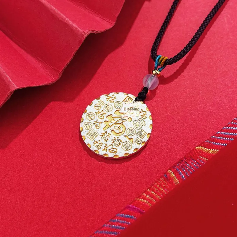 XIFULI 999 Fine Silver Necklaces Unisex-2