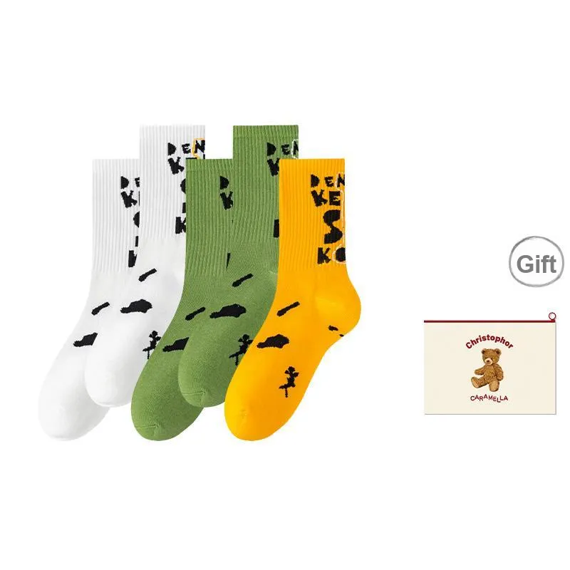 Caramella Mid-Calf Socks Men's Shopping Bag Combo Set-7