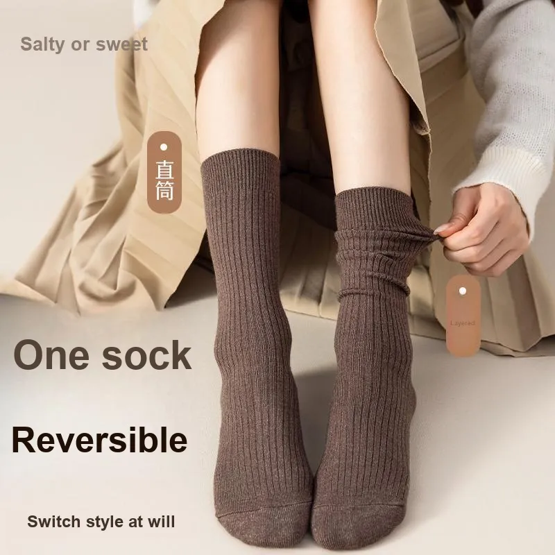 MIIOW Mid Calf Socks Women's Combo Set-15