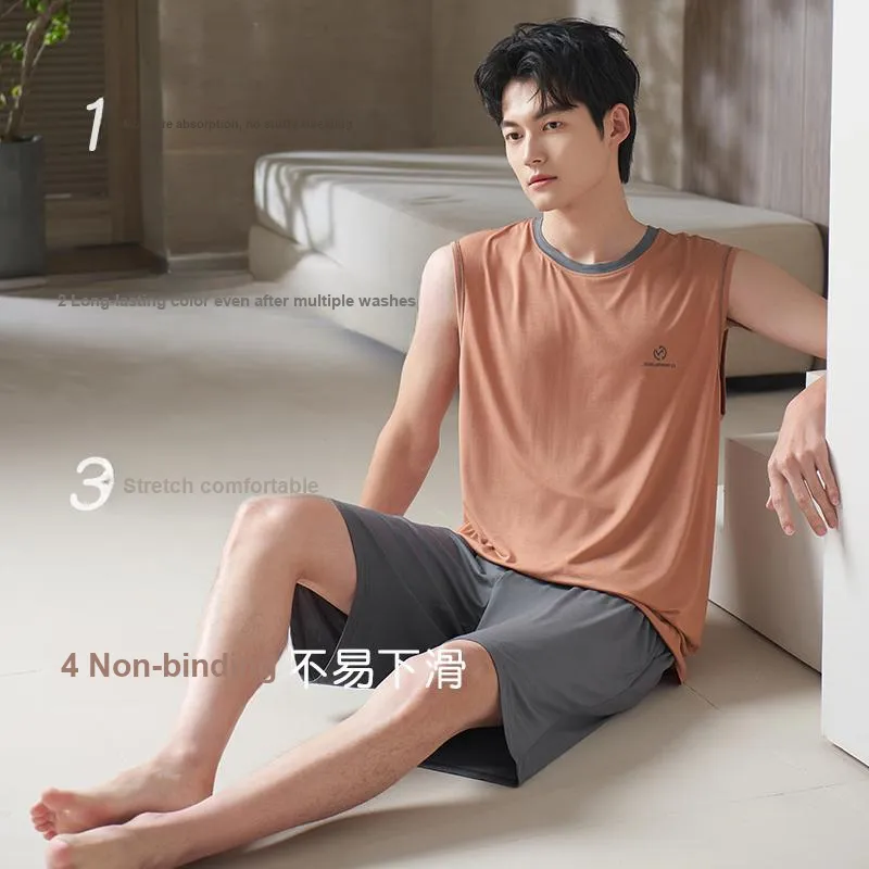 Xuan Liang Pajama Set Men's Fog Orange-2