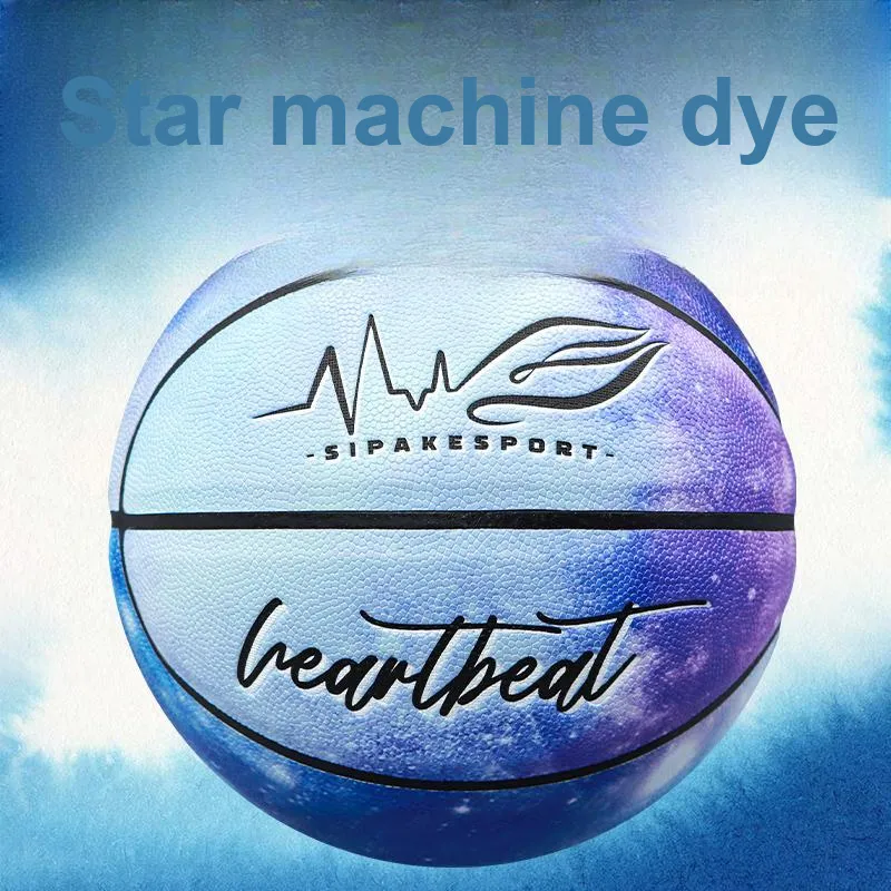 SIPAKESPORT Microfiber Leather Blue Ball Starry Sky Purple Size 7 Training Unisex-4