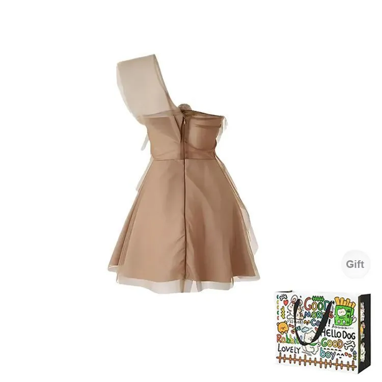 BVODE Sleeveless Dresses Women's Coffee Shopping Bag-1