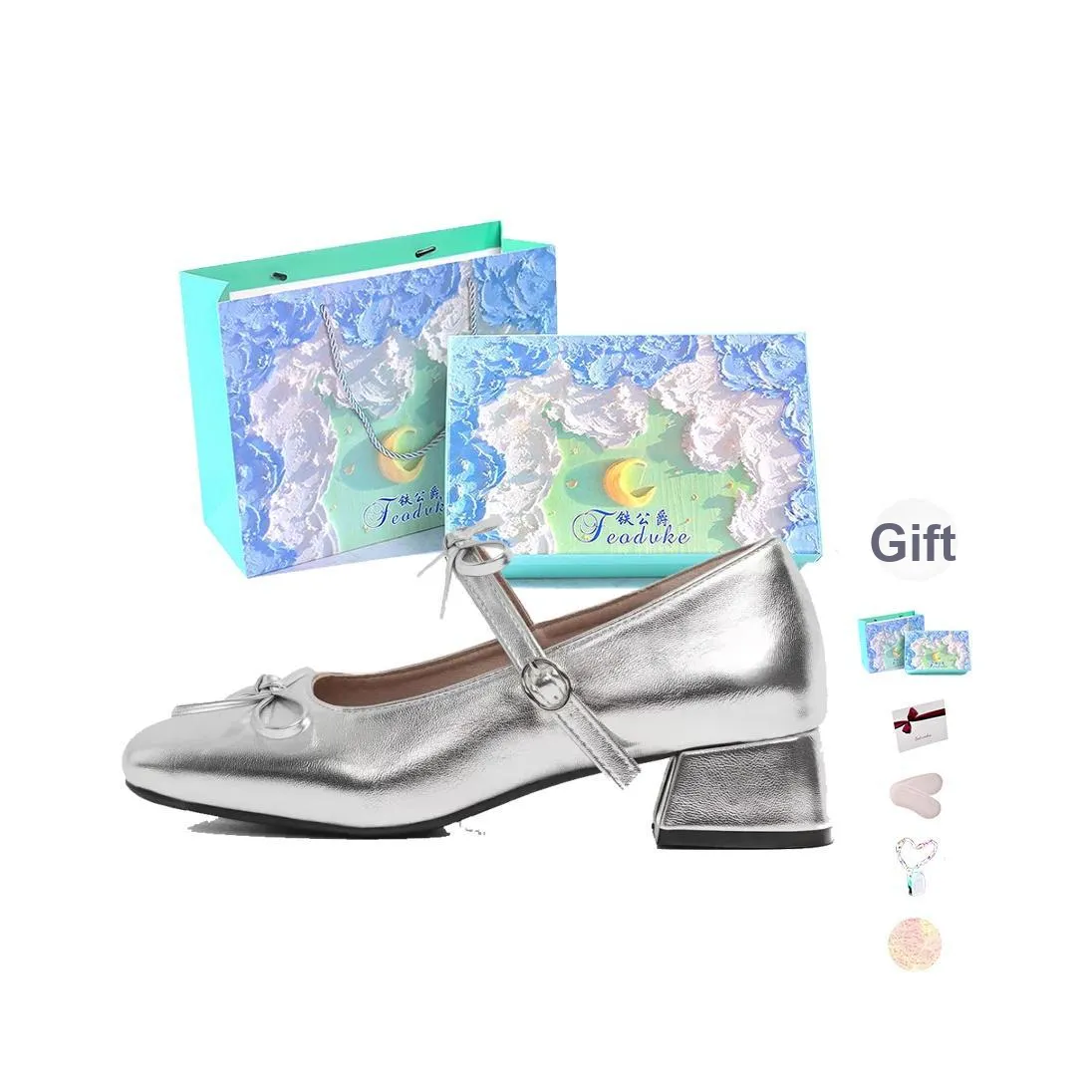 Feo Dvke Грубый каблук Туфли Мэри Джейн Женские Набор в подарочной коробке