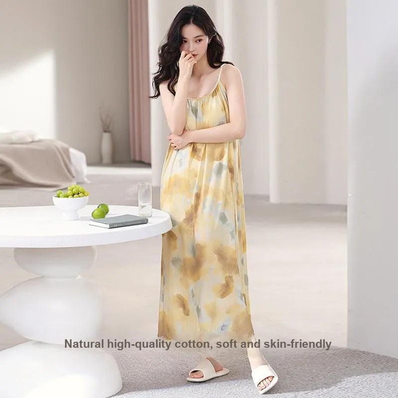 FENTENGCARE Nightgown Women's Gold-3