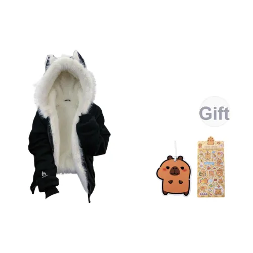 KAPIBALAXIAOHUANGTUN Хлопковый пуховик Унисекс Черный