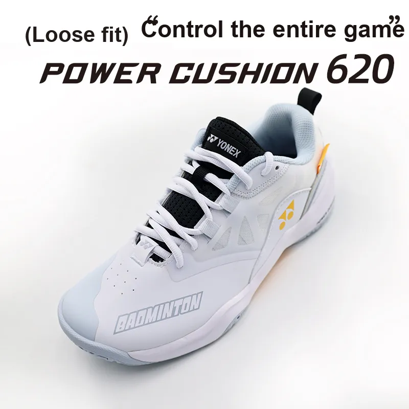 YONEX Power Cushion Low Top Badminton Shoes Unisex White Yellow-6