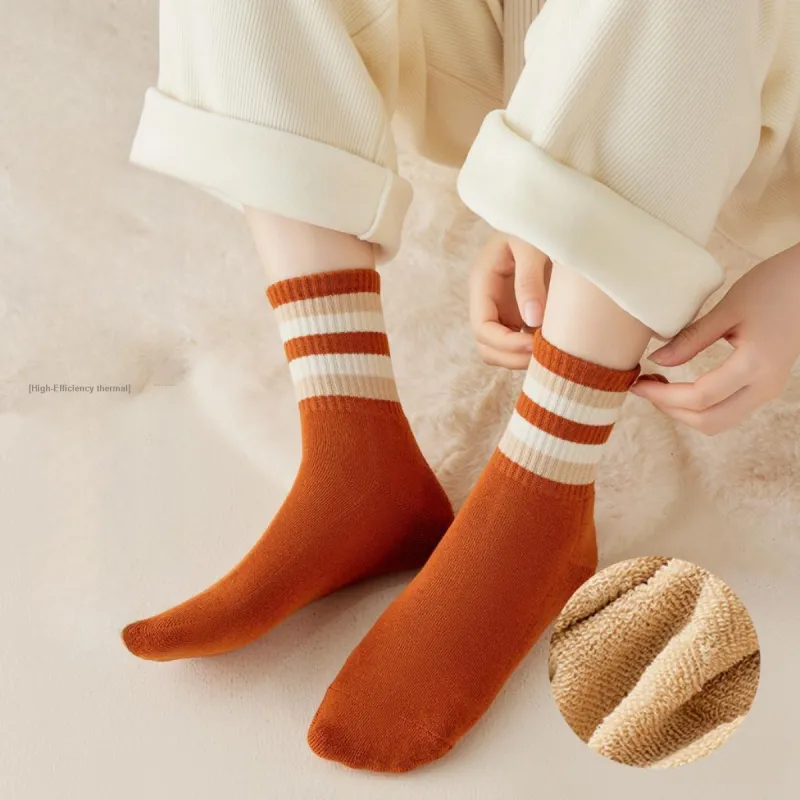 MIIOW Mid Calf Socks Women's 5 Pack Mixed Color-1