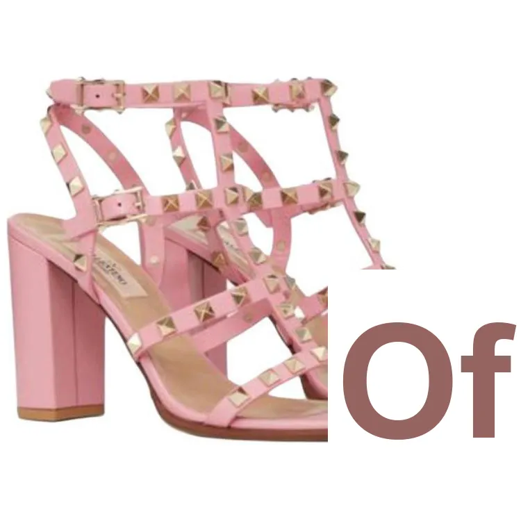 Valentino Rockstud One Strap Sandals 6.5cm Women's Pink-2