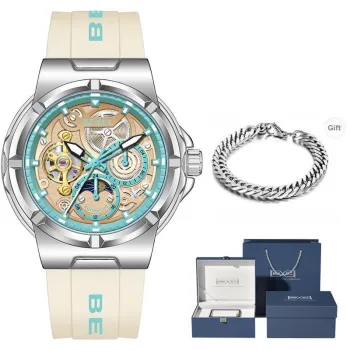BEXEI Explorer Collection Mechanical Movement Watch Men's Watches Blue Dial