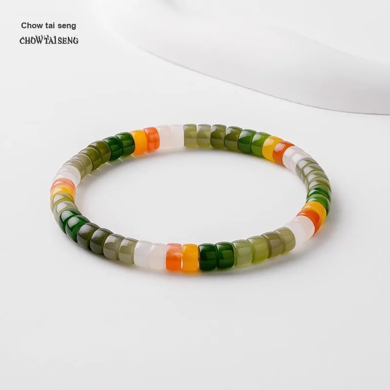 CHOW TAI SENG Bracelets Green Jade Unisex-3