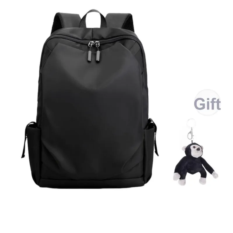 Tonlion Nylon Backpack Large Size Unisex Black-4