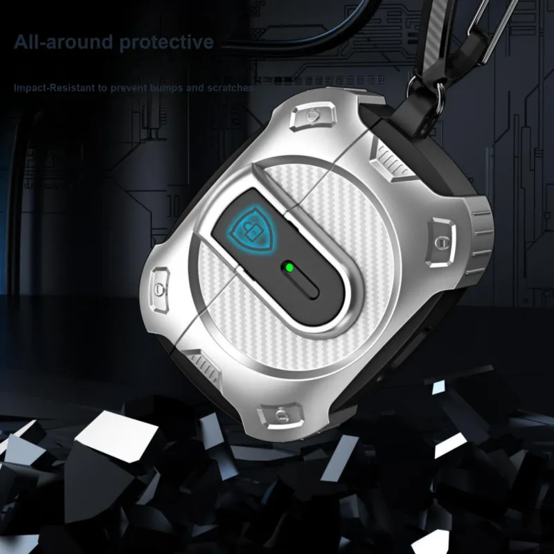 YOOVEI Airpods PC Anti Drop Impact Resistant Mecha Advanced Trendy Fashion Bluetooth Protective Case Headphone Cases-8