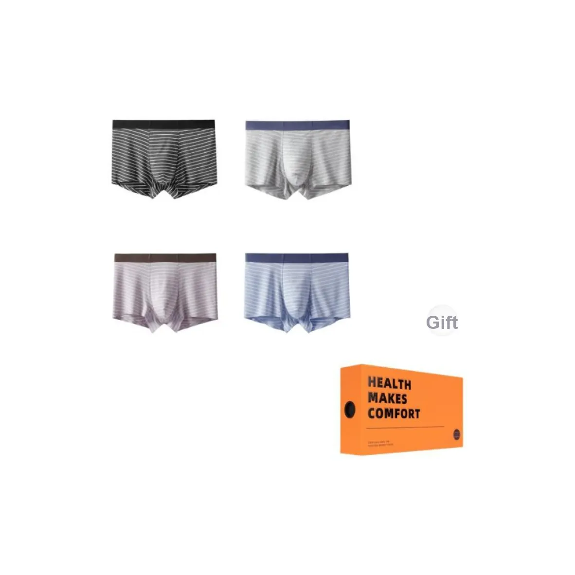 Vine Color Underpants Men's 4 Pack