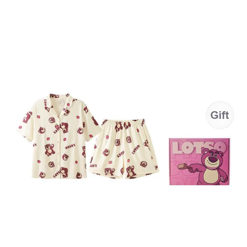 JINGYUN x Disney Co op Series Pajama Set Spring Fall Women's Gift Box Set, Ecru-2