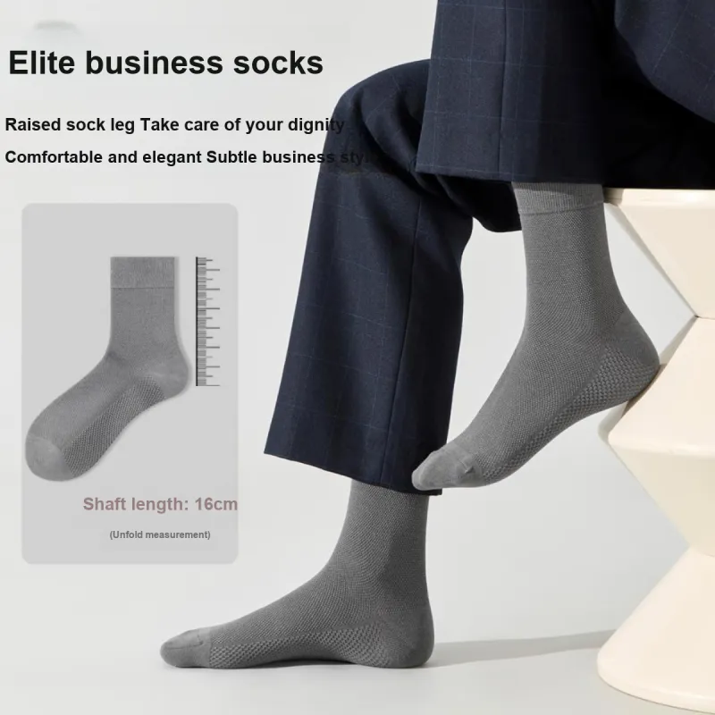 ZEROIN Mid Calf Socks Men's Gift Box Of 6 Doubles-5