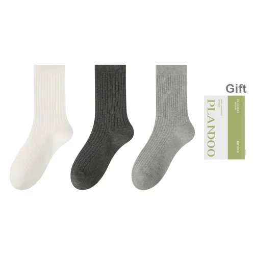 PLANDOO Mid Calf Socks Unisex Shopping Bag 3 Pack