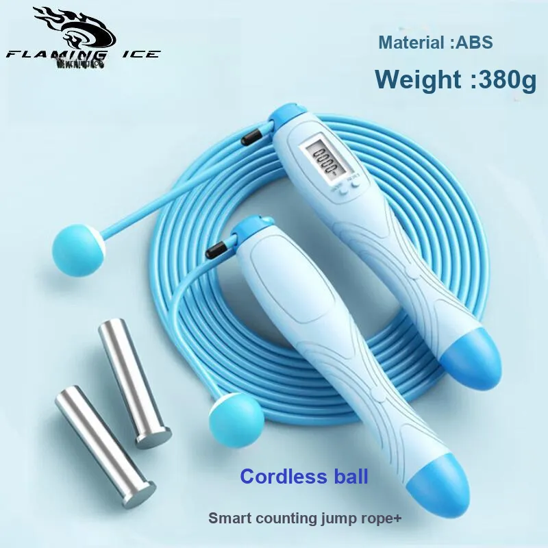 Burn Ice Aerobic Fat Reduction Smart Counting Jump Ropes Adults PVC+Steel Wire Rope ABS Controller Approx. 2.8M-2