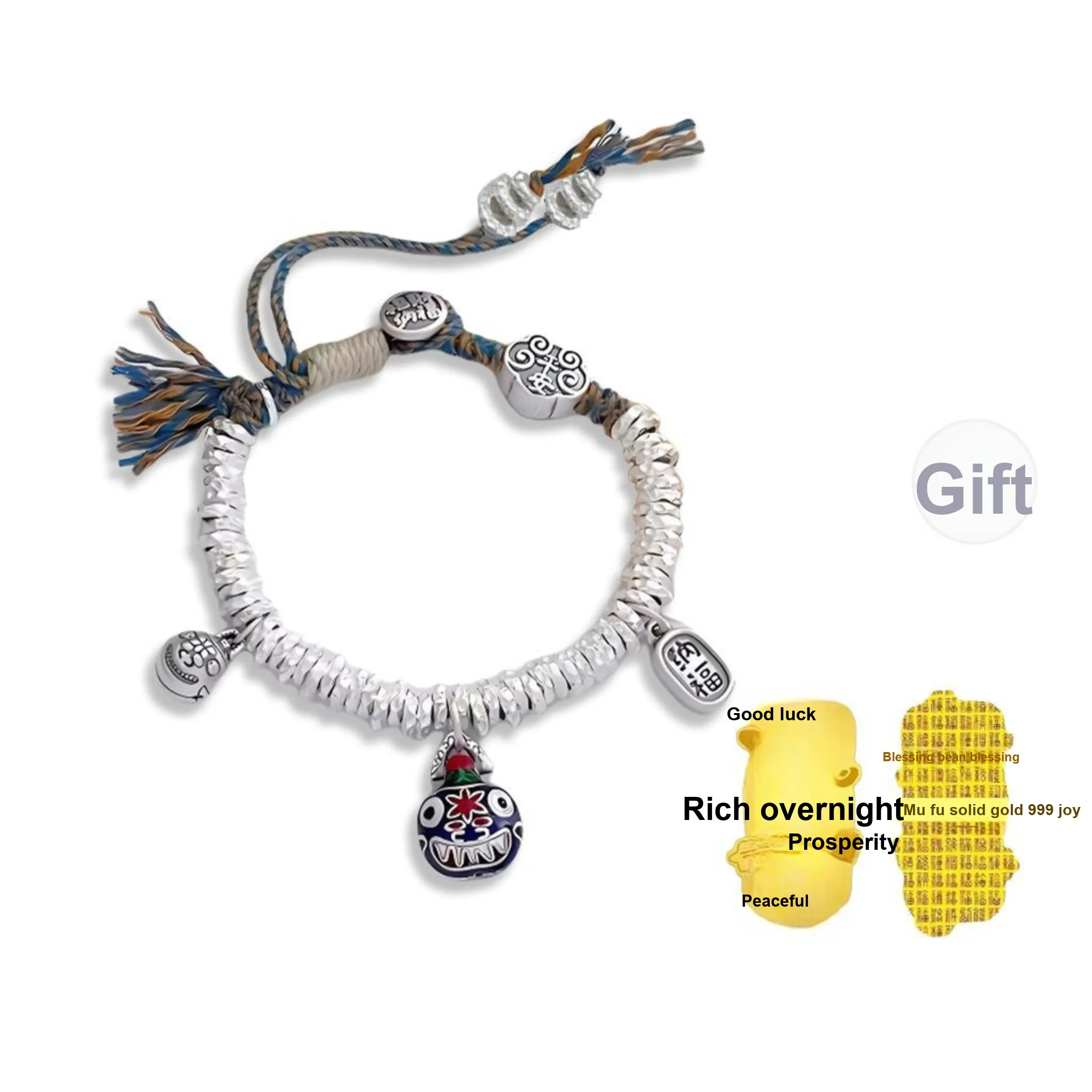 Silver Trim 999 Fine Silver Bracelets Unisex