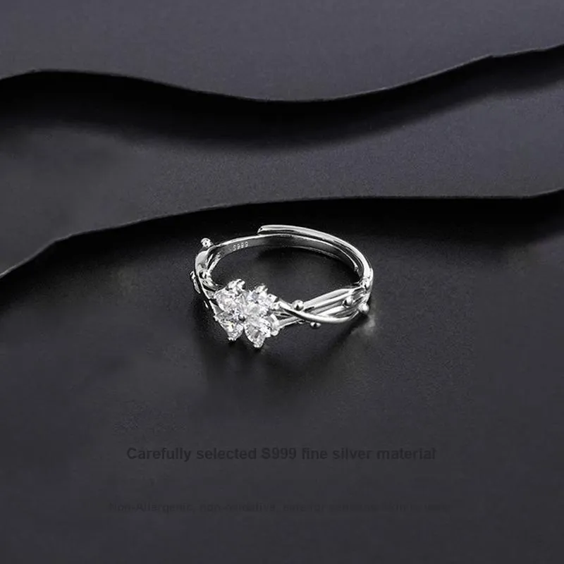 MISS TOOYA S999 Fine Silver Rings Women's-2