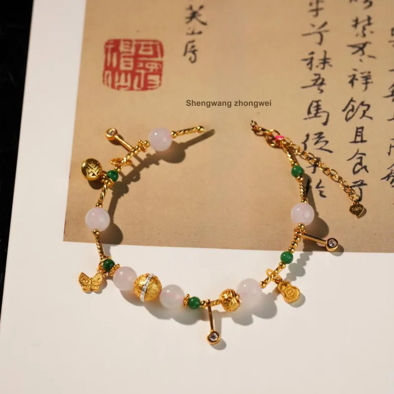 Clear Snow Ice Glutinous Jadeite Bracelets Unisex-1