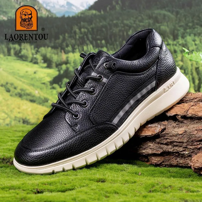 LAORENTOU Casual Shoes Men Low Top Black/Brown-5