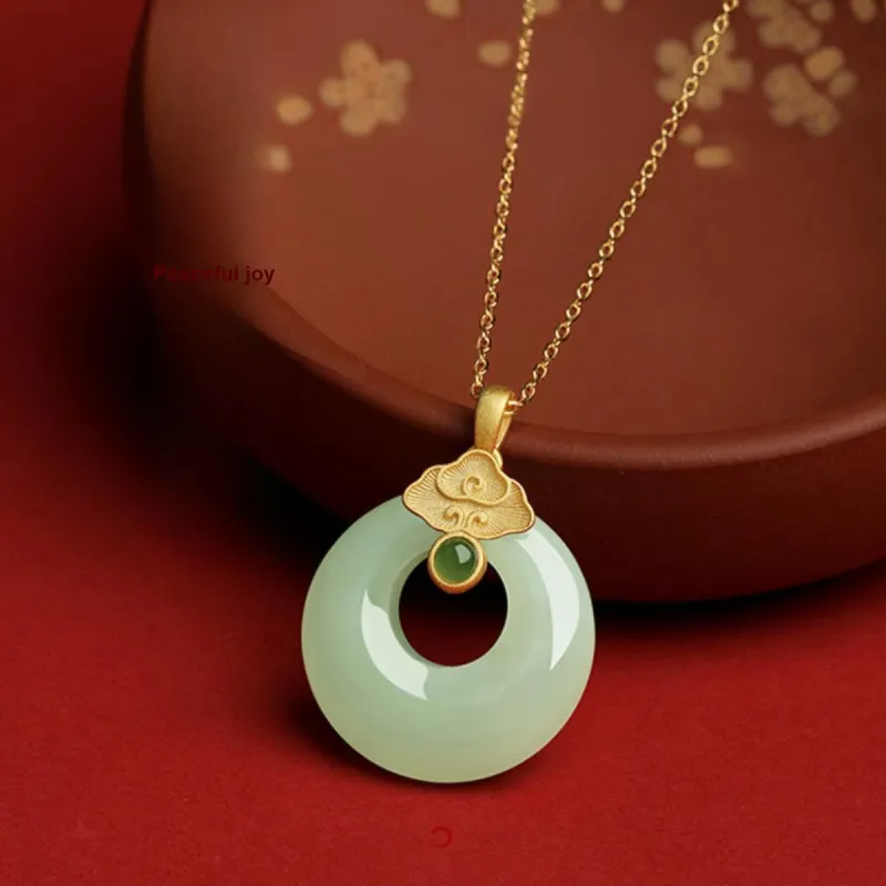 MGS Alloy Glass Necklaces Women's-3