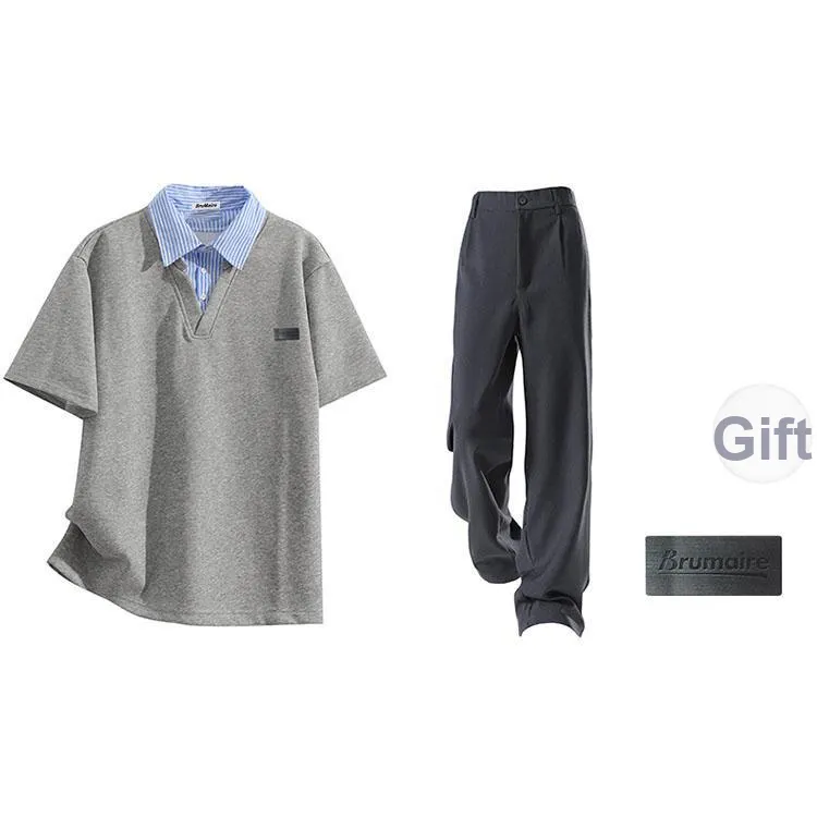 BRUMAIRE Polo Shirt Unisex Black Comes With Brooch-10