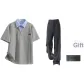 Gray Short-Sleeved+Dark Gray Pants (Comes with Brooch)