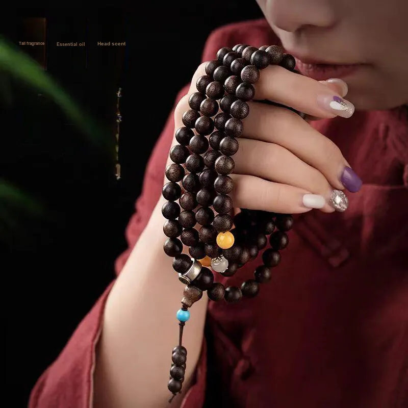 YIZHILIN Fragrance Agarwood Bracelets Unisex-25