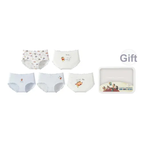 Gongdie x Crayon X Little New Collaboration Трусики-бикини Женские Коробка 5 пар