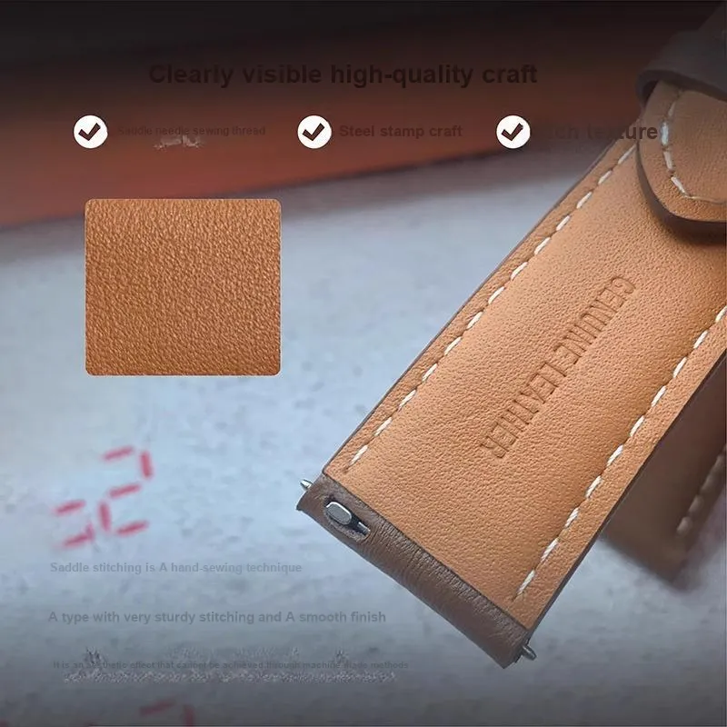 IWabcertoo Huawei Compatibility Watch Band 190MM Cowhide Leather Material-6