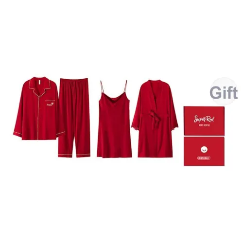 Qin Jing Красный Унисекс Пижамные комплекты