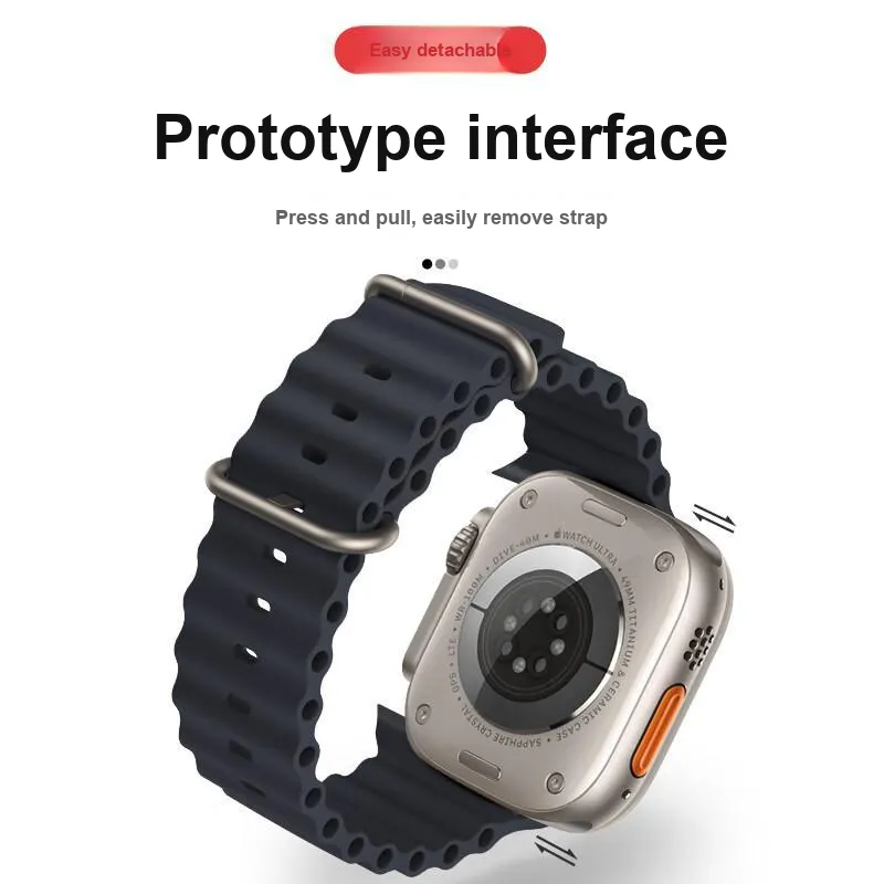 KUWU STREET Apple Compatibility Watch Band 210mm Silicone Material-1
