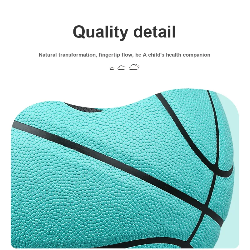 FOX PRINCE Size 5 Indoor Outdoor Universal Basketball PU Tiffany Blue-4