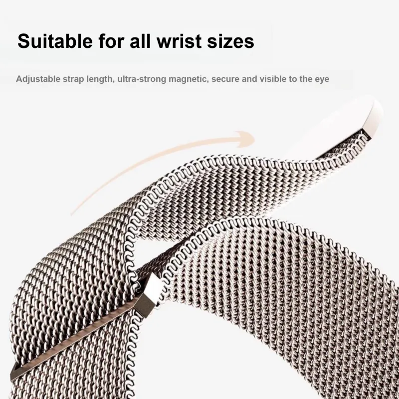 CHUANGYIDA Watch Band Xiaomi Red Beige Compatibility 135 210mm Stainless Steel Material-2