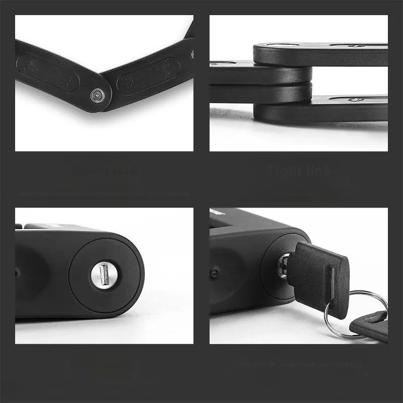 WEST BIKING Bicycle Locks Anti Pick, Waterproof, And Rust Proof Folding Lock-12