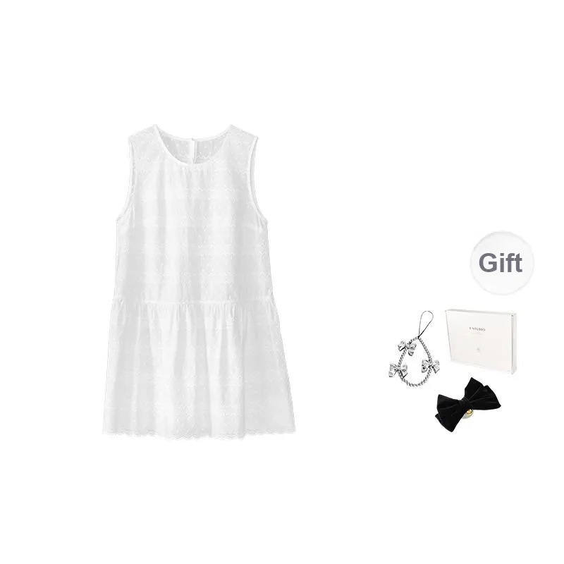 Fstudio Korean Style Soft And Elegant Outfit With Embroidery Sleeveless Tank Top Shirt Women's-0