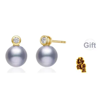 Luxury Beads Pearl Stud Earrings Women's