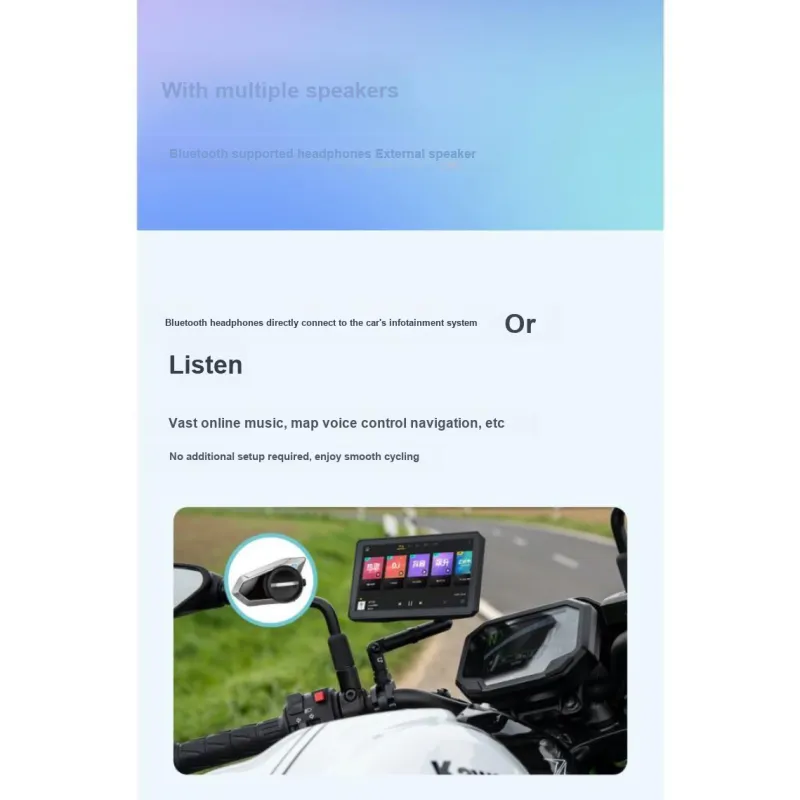 Breakers Riding Equipment Motorcycle Dashcam Smart Radar Car Machine With CarPlay Navigator Unisex-1