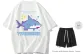 White T-Shirt+Free Black Shorts
