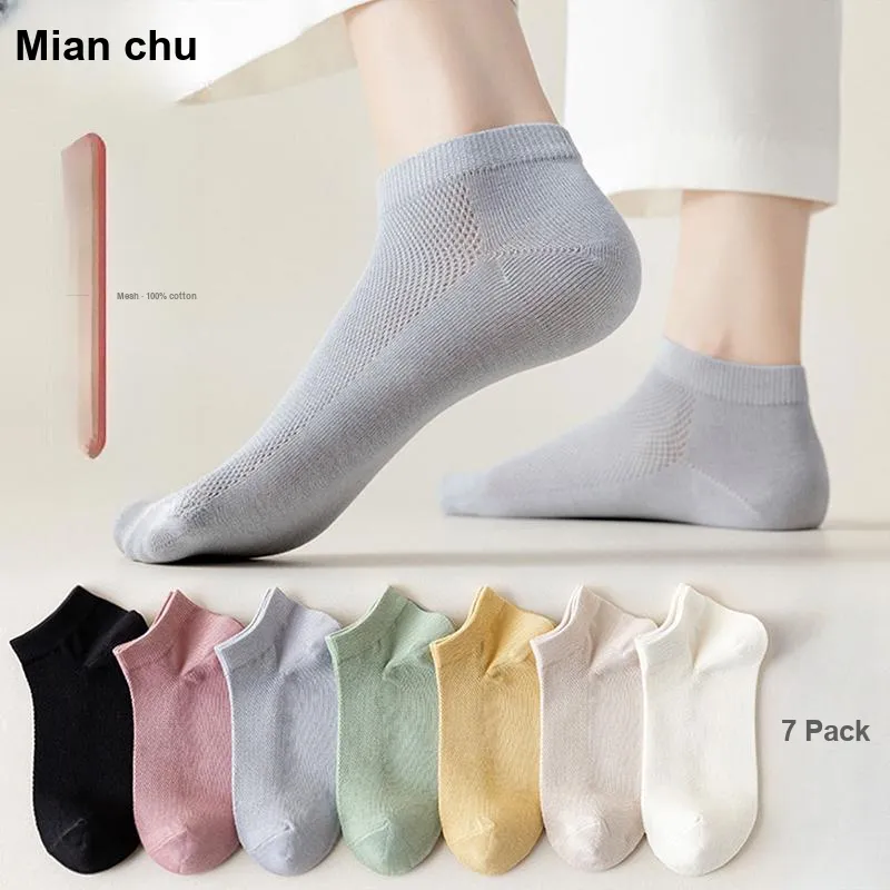 MANCHU Ankle Socks Women's 7 Pack-3