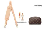 Monogram Makeup Bag 1.8 Vegetable Tanned Leather Adjustable 61-76cm[Includes 1 Pair of Vegetable Tanned Leather Modified Buckles]