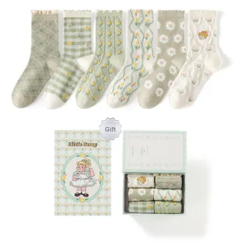 Caramella x Little Berry Mid Calf Socks Women's 6 Pack