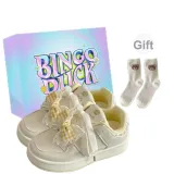 Beige Yellow+Exclusive Shoe Box+Gift Socks