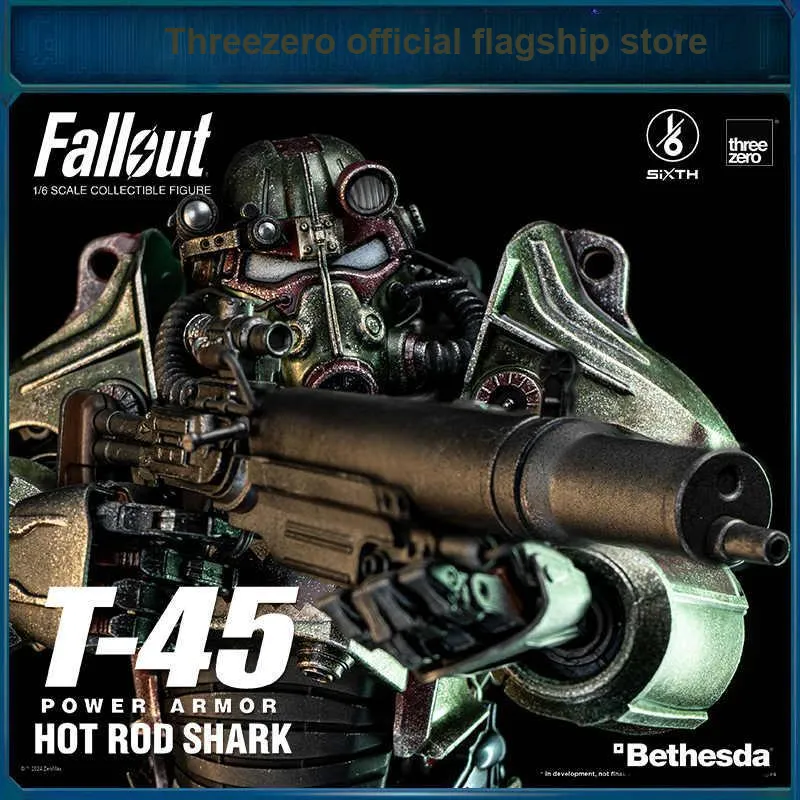 Threezero Radiation T-45 Hot Rod Shark Power Armor 1/6 Bonus Gifts-1