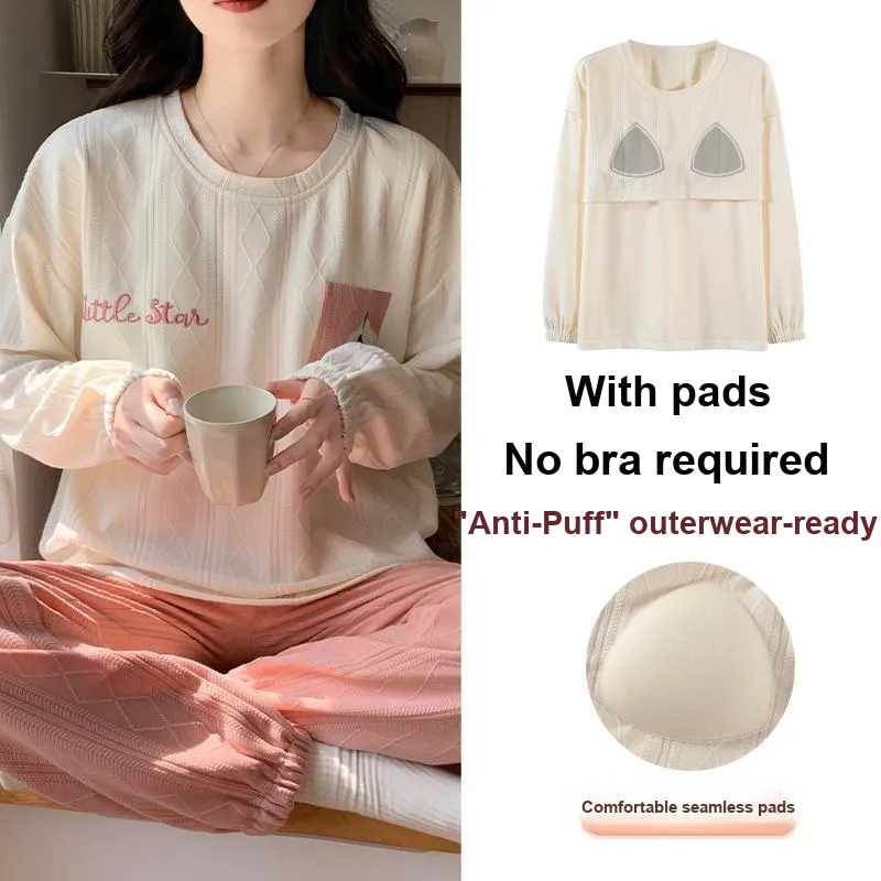 Mulong Family Pajama Set Women's Apricot-1