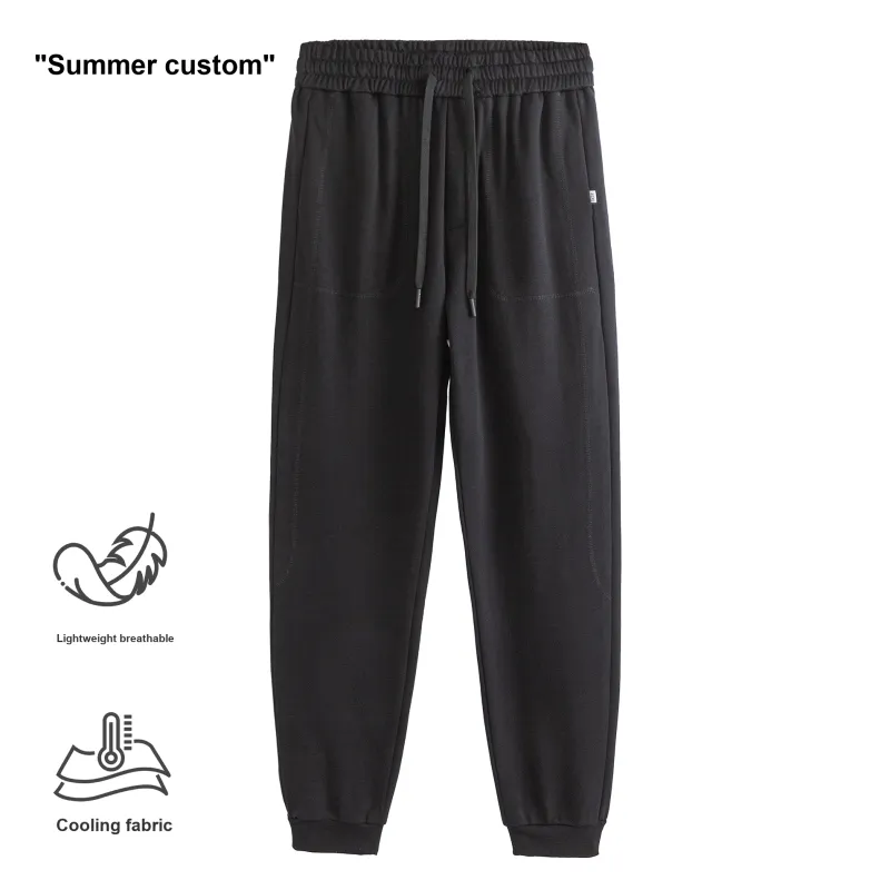 GTHOMME Knitted Fabric Casual Pants Unisex-9