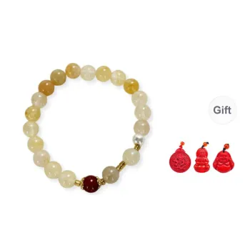 MUGONGZI Natural Golden Silk Jade Bracelets Women's