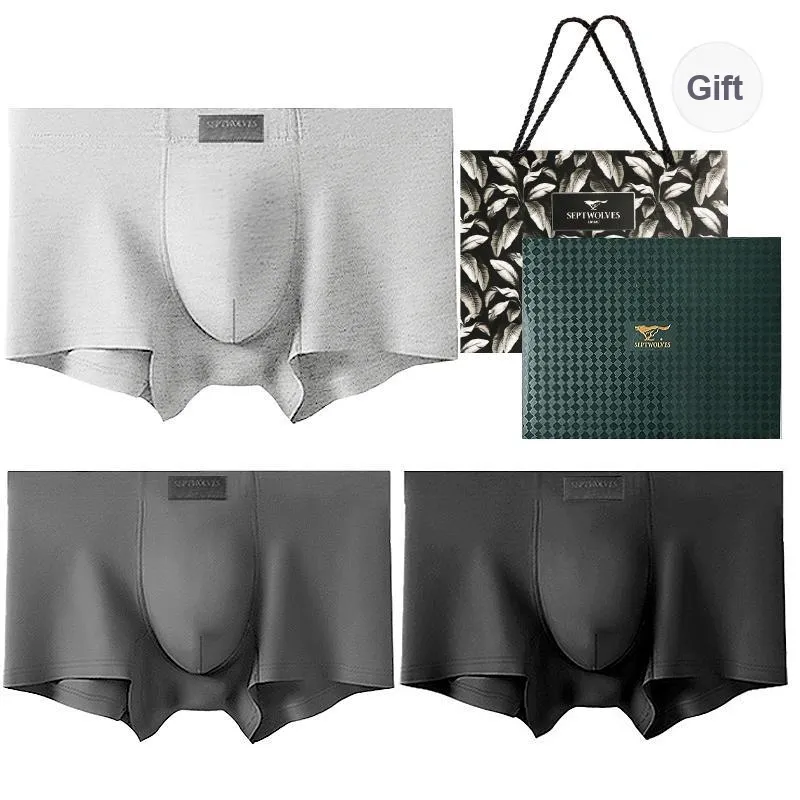 SEPTWOLVES Underwear Gift Box Men's 3 Pack Gift Box Set+Shopping Bag-0